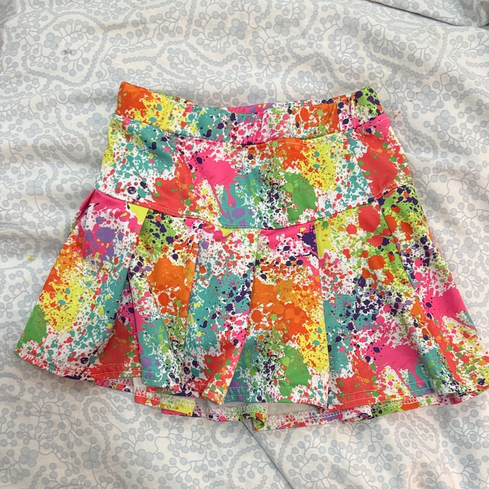 Azarhia Colorful Splatter Skirt sz S/6